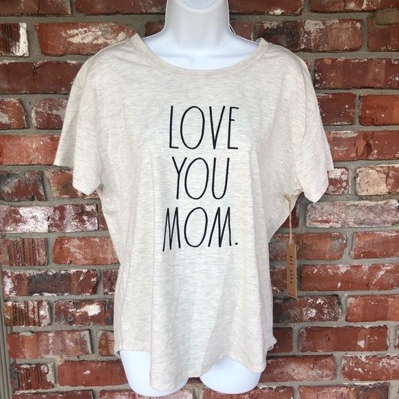 Rae Dunn Tops - Rae Dunn "love you mom" short sleeve t-shirt sz M